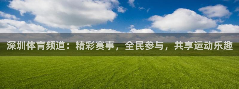 360足球体育直播无插件高清：深圳体育频道：精彩赛事，全民参与，共享运动乐趣